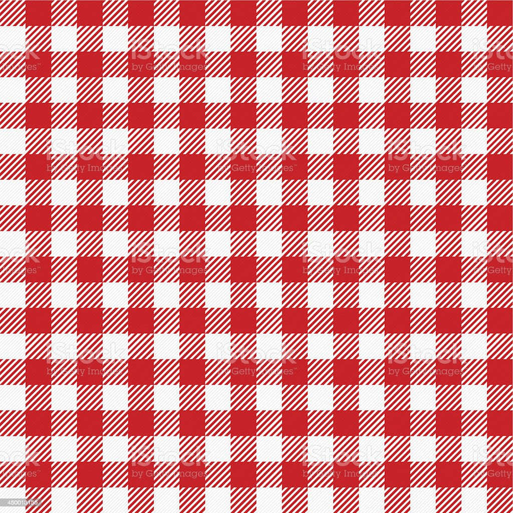 Enjoy the classic style of a red checkered tablecloth Wallpaper