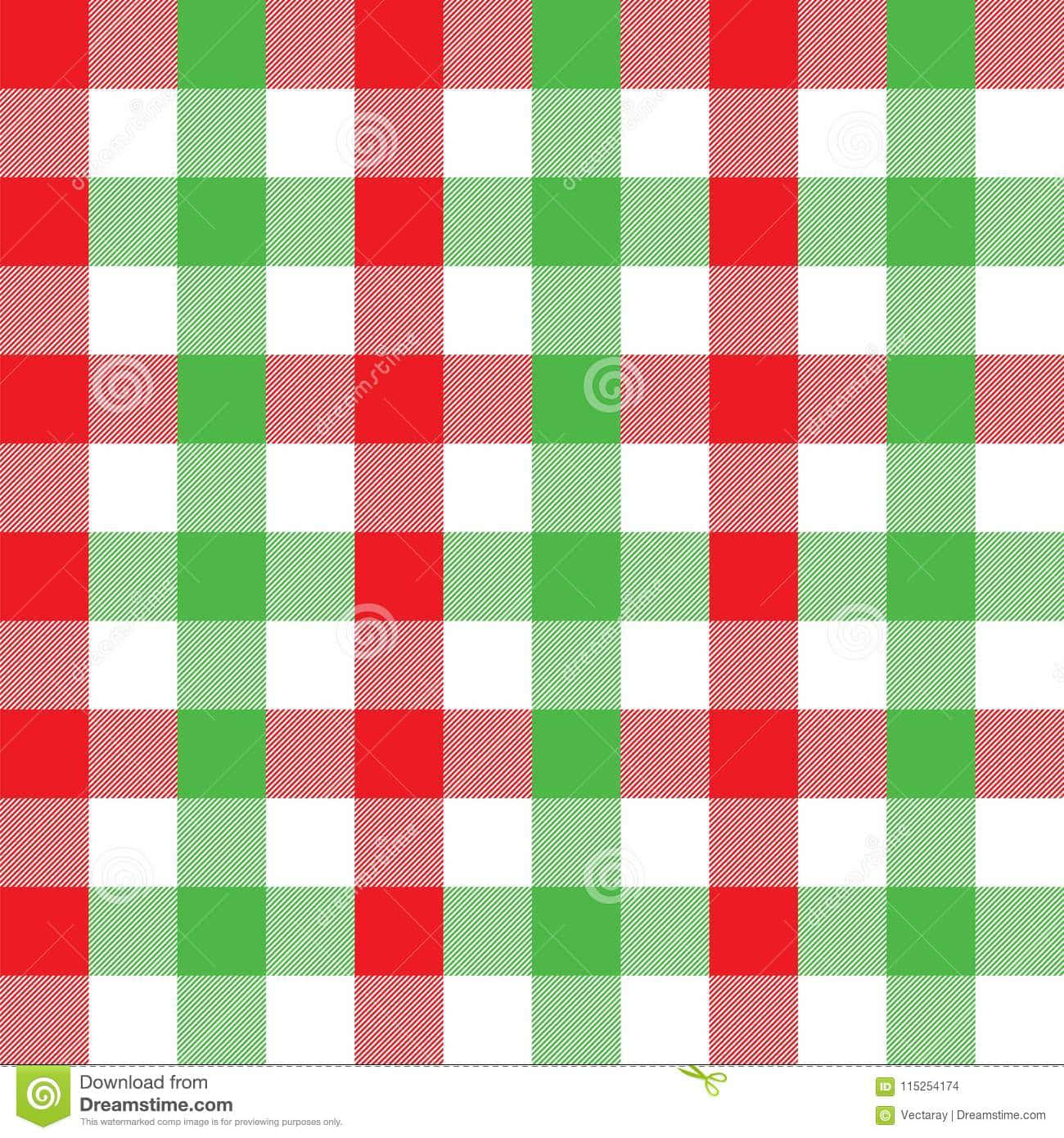 A Red And Green Gingham Tablecloth Stock Image Wallpaper