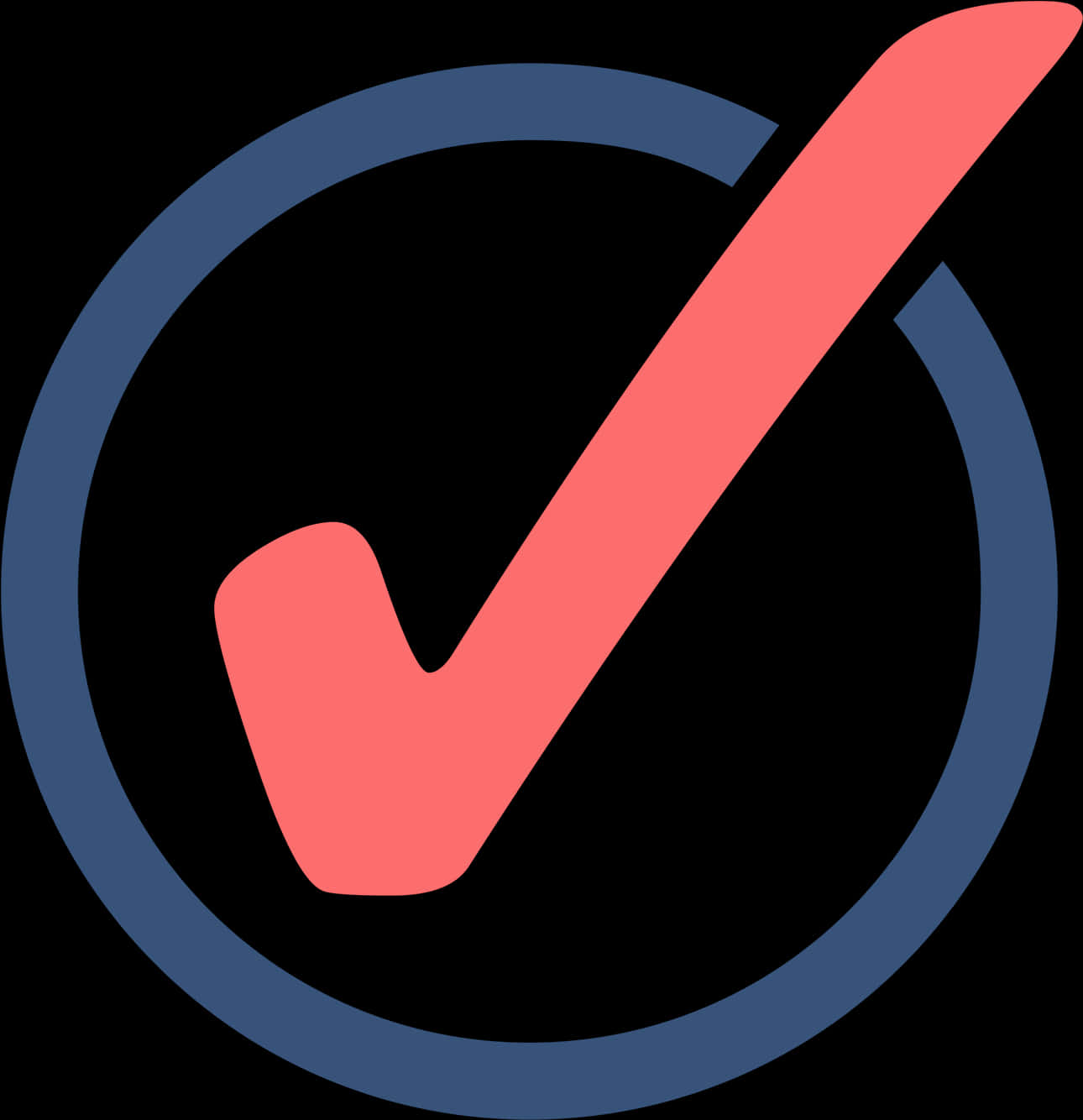 Red Checkmark Blue Circle Graphic PNG