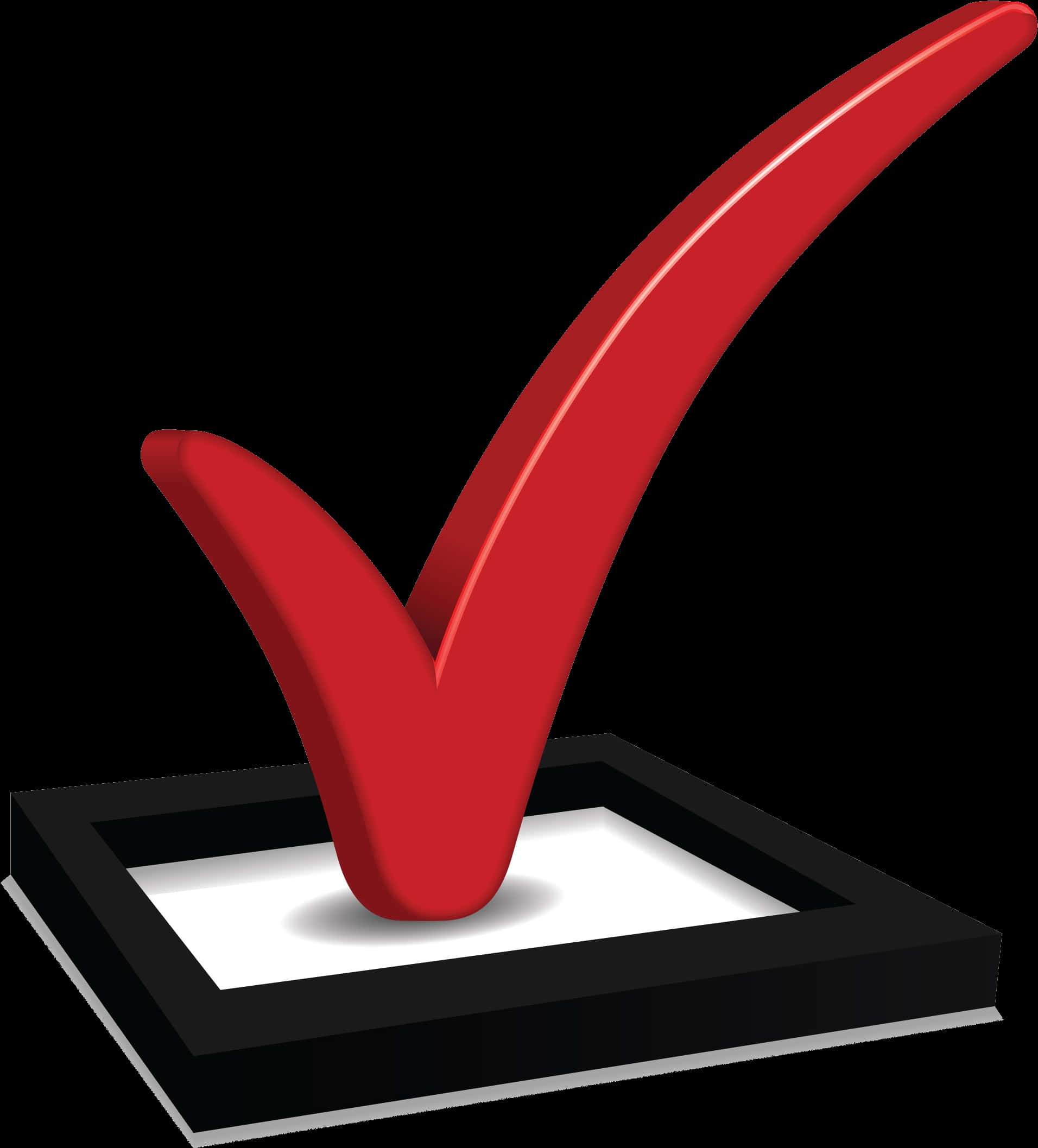 Red Checkmark Graphic PNG