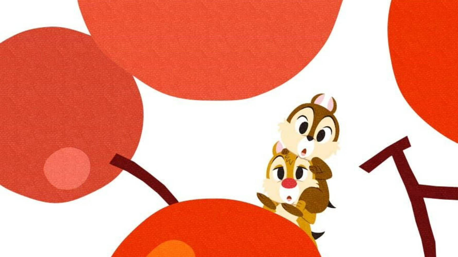 Red Cherries And Chip N Dale Rescue Rangers Background