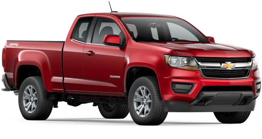 Red Chevrolet Colorado Pickup Truck PNG