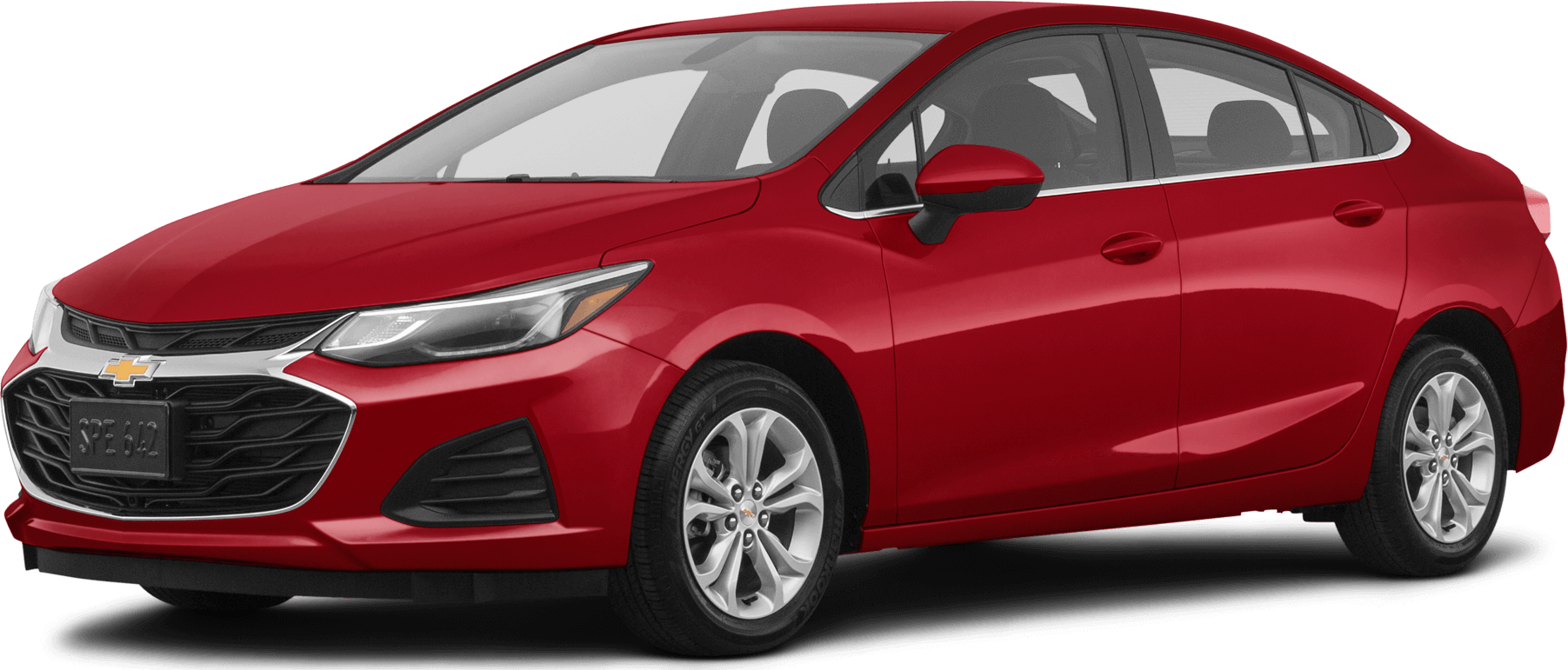 Red Chevrolet Cruze Side View PNG