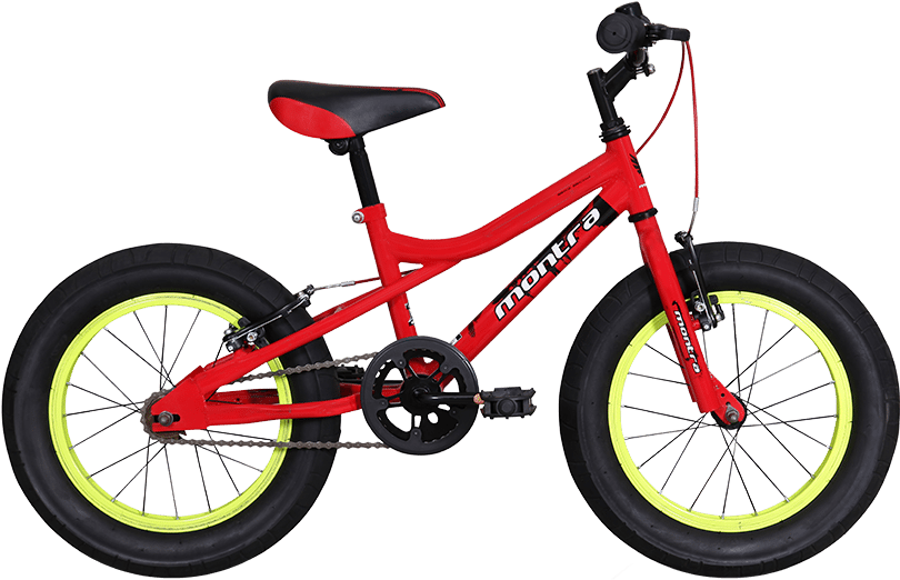 Red Childrens Bikewith Black Tyres PNG