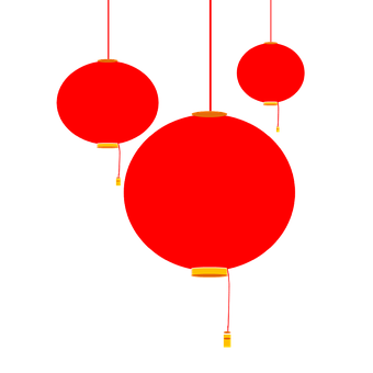 Download Red Chinese Lanterns Vector | Wallpapers.com