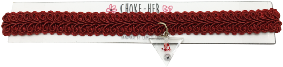Red Choker Necklace Design PNG