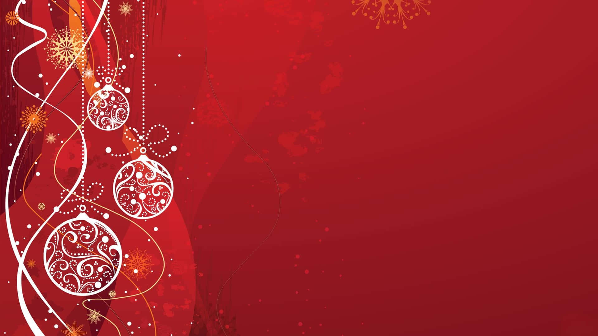 Celebrate the Holiday Season with a Vibrant Red Christmas Wallpaper