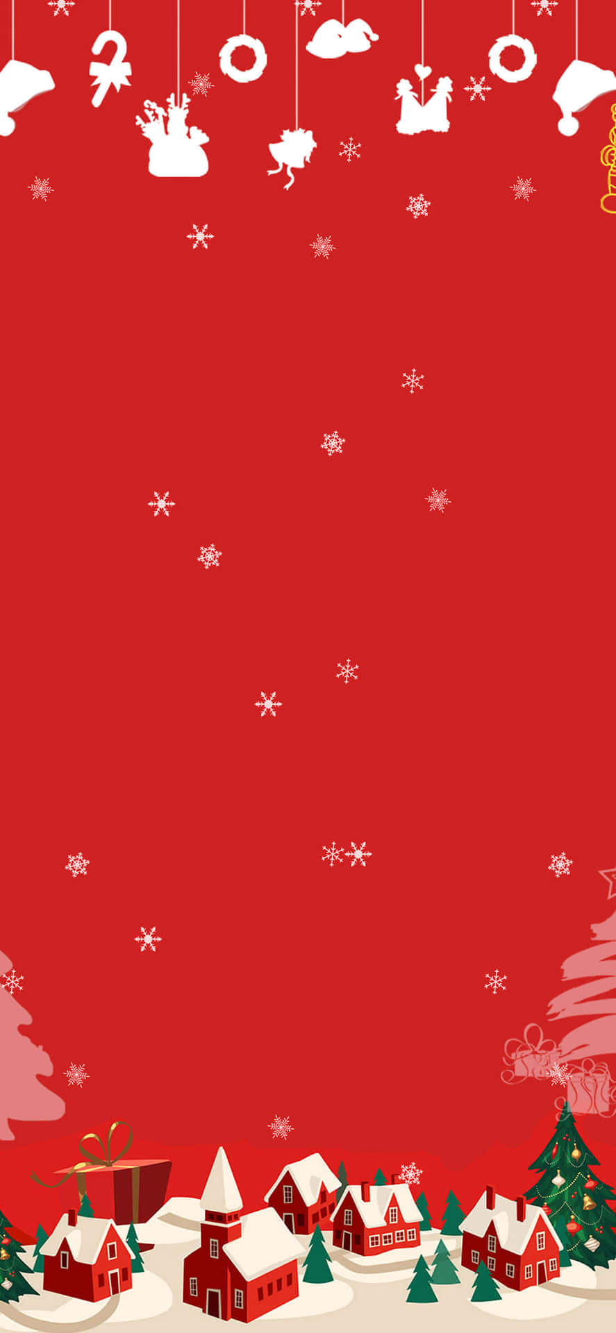 Christmas Background With Santa Claus And Snowflakes Wallpaper