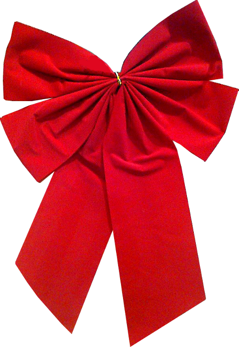 Red Christmas Bow Decoration.png PNG
