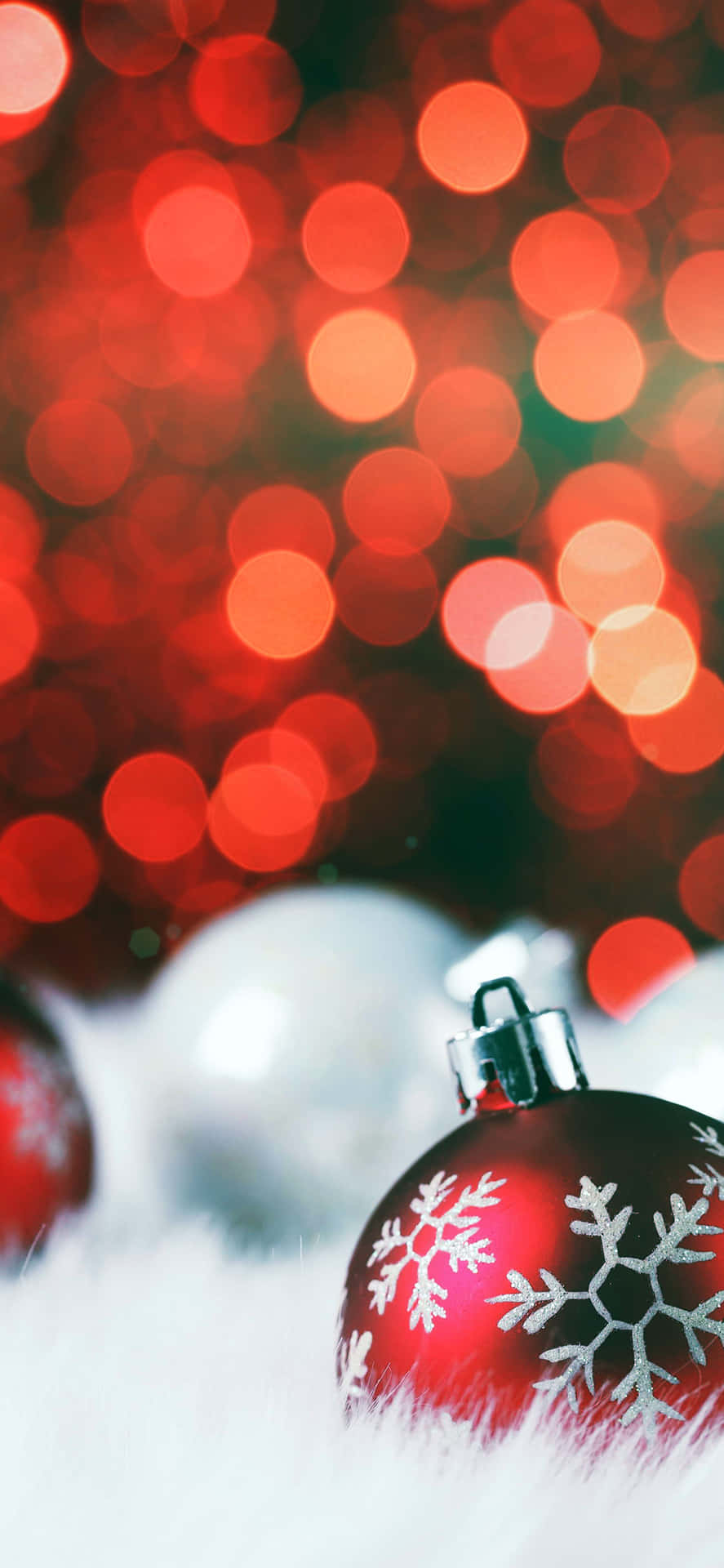 Rød julemagien på din iPhone - Gør det meste af den festlige ferie sæsonen! Wallpaper