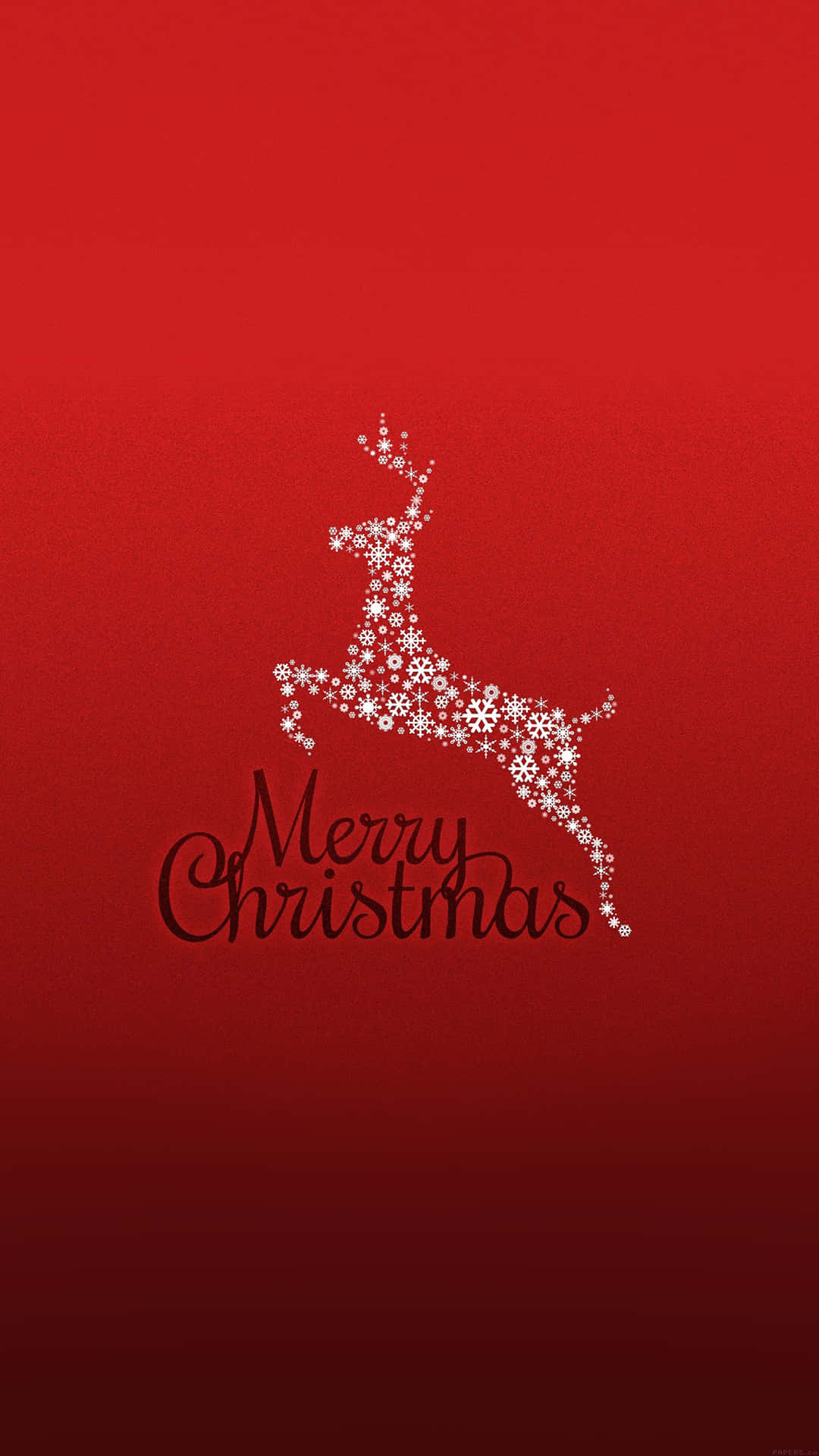Reindeer Red Christmas Iphone Wallpaper