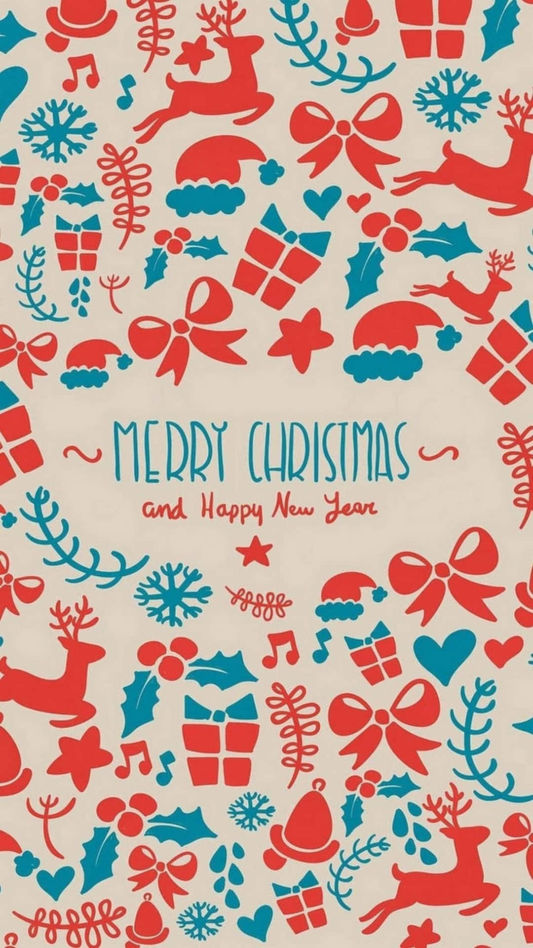 Fülledie Feiertage Mit Leuchtenden Farben Mit Dem Festlichen Roten Weihnachts-iphone! Wallpaper