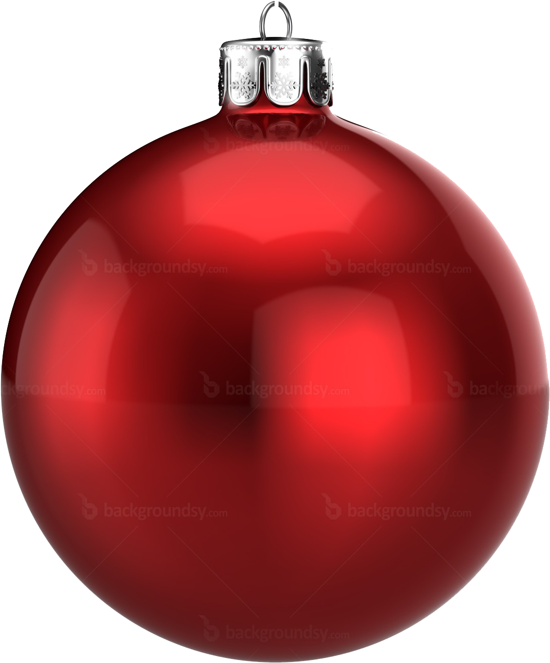 Red Christmas Ornament Ball PNG