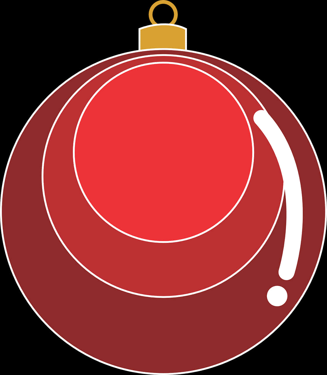 Red Christmas Ornament Vector PNG