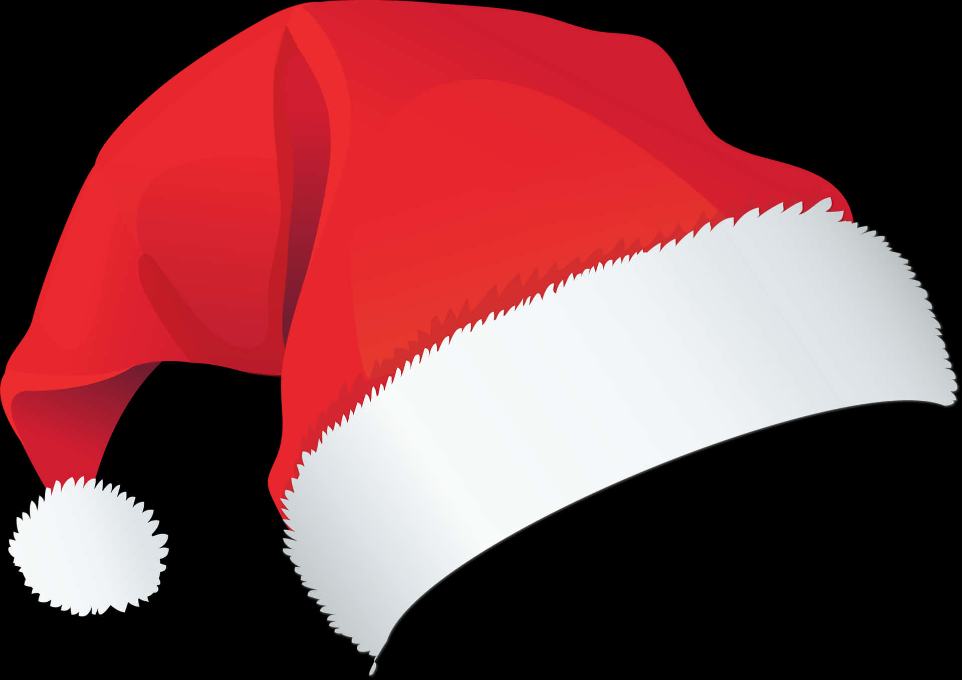 Red Christmas Santa Hat Illustration PNG