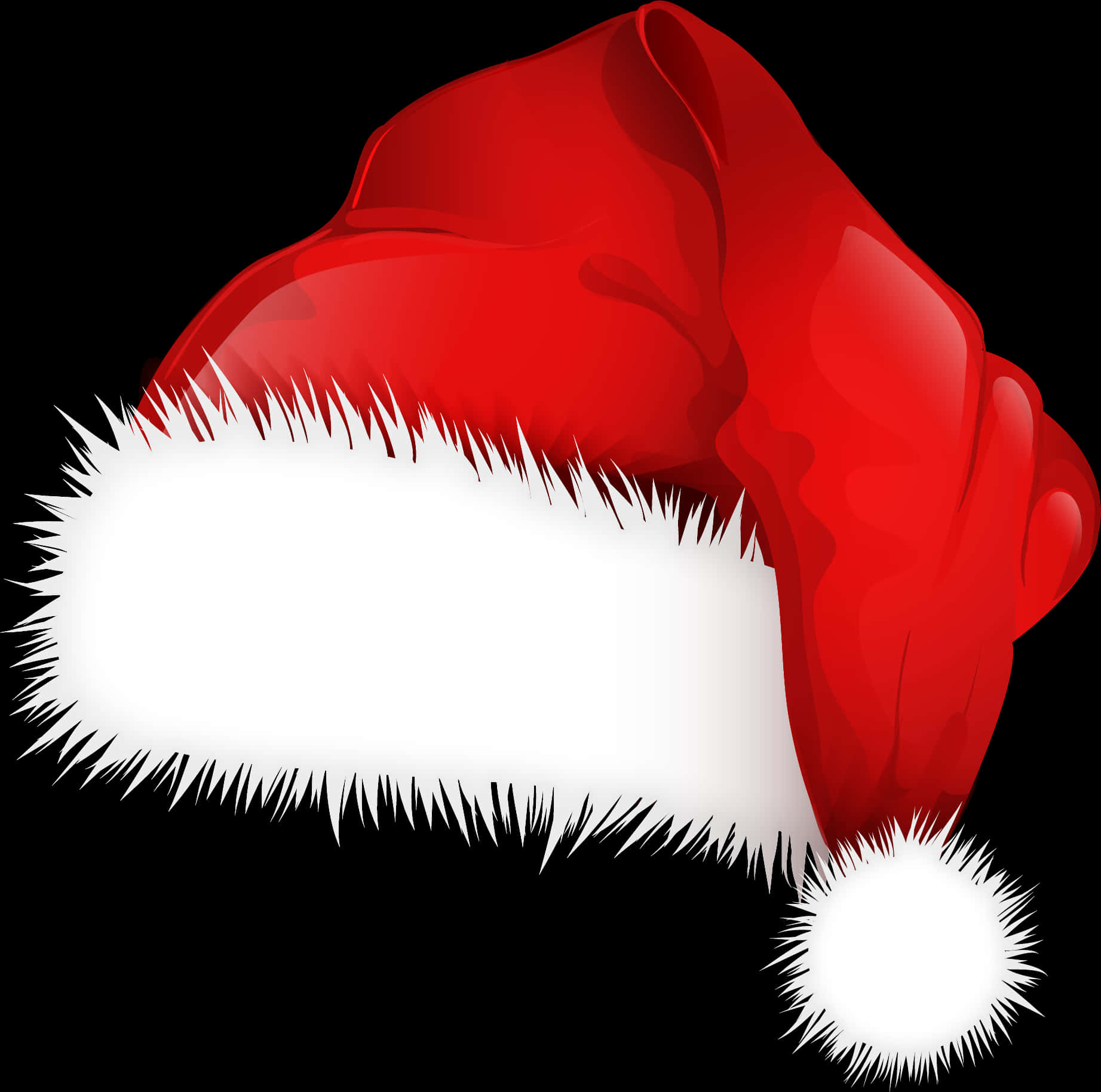 Red Christmas Santa Hat Illustration PNG