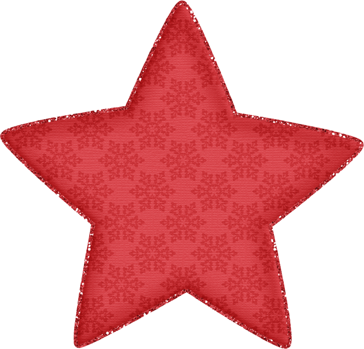 Red Christmas Star Clipart PNG
