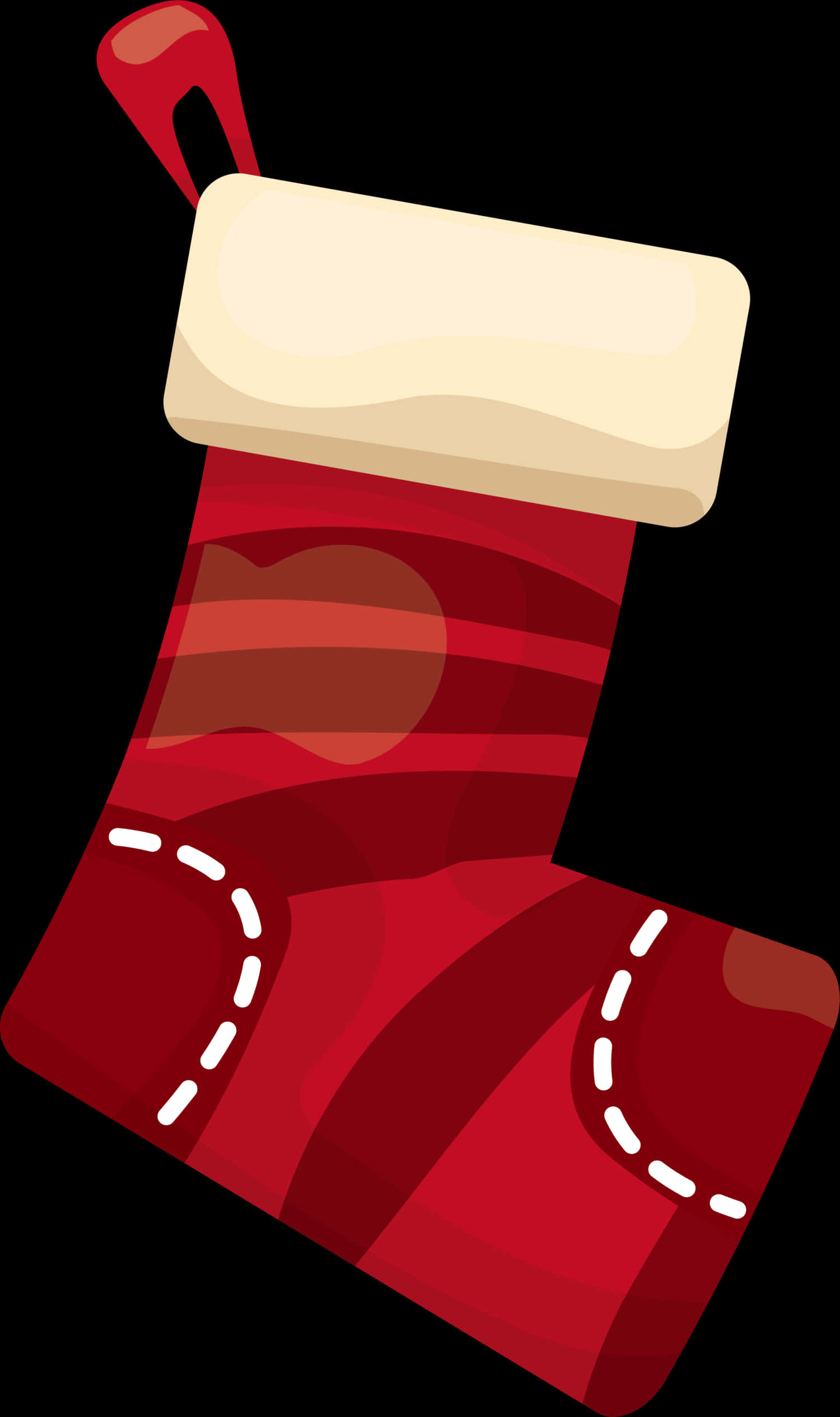 Red Christmas Stocking Illustration PNG