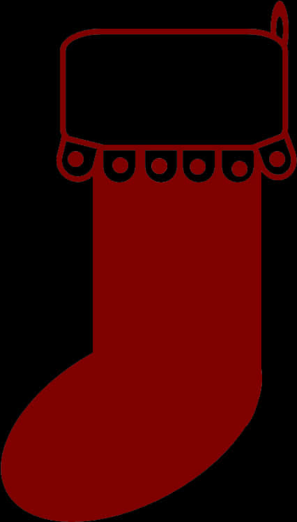 Red Christmas Stocking Vector PNG