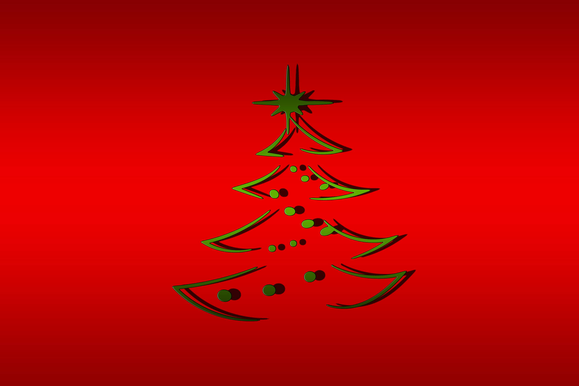Gráficode Un Árbol De Navidad Rojo Fondo de pantalla