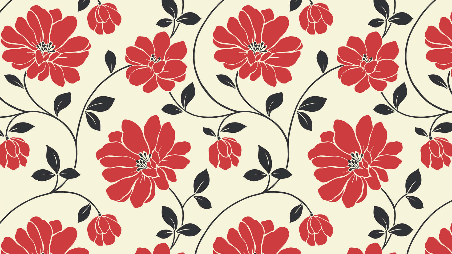 Red Chrysanthemums Hd Pattern Wallpaper