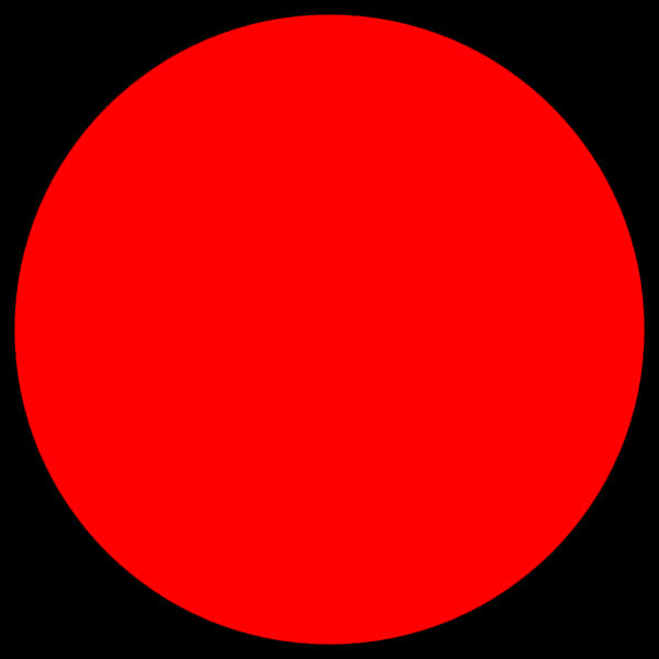 Red Circle Black Background PNG