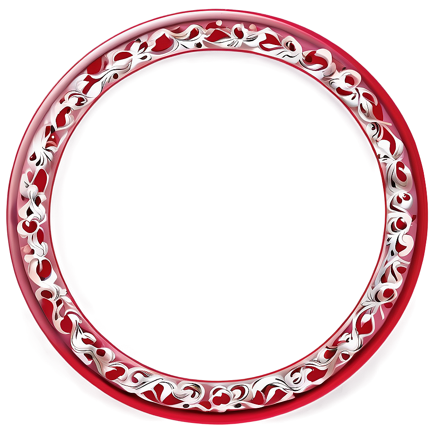 Red Circle Decoration Png Fvm86 PNG
