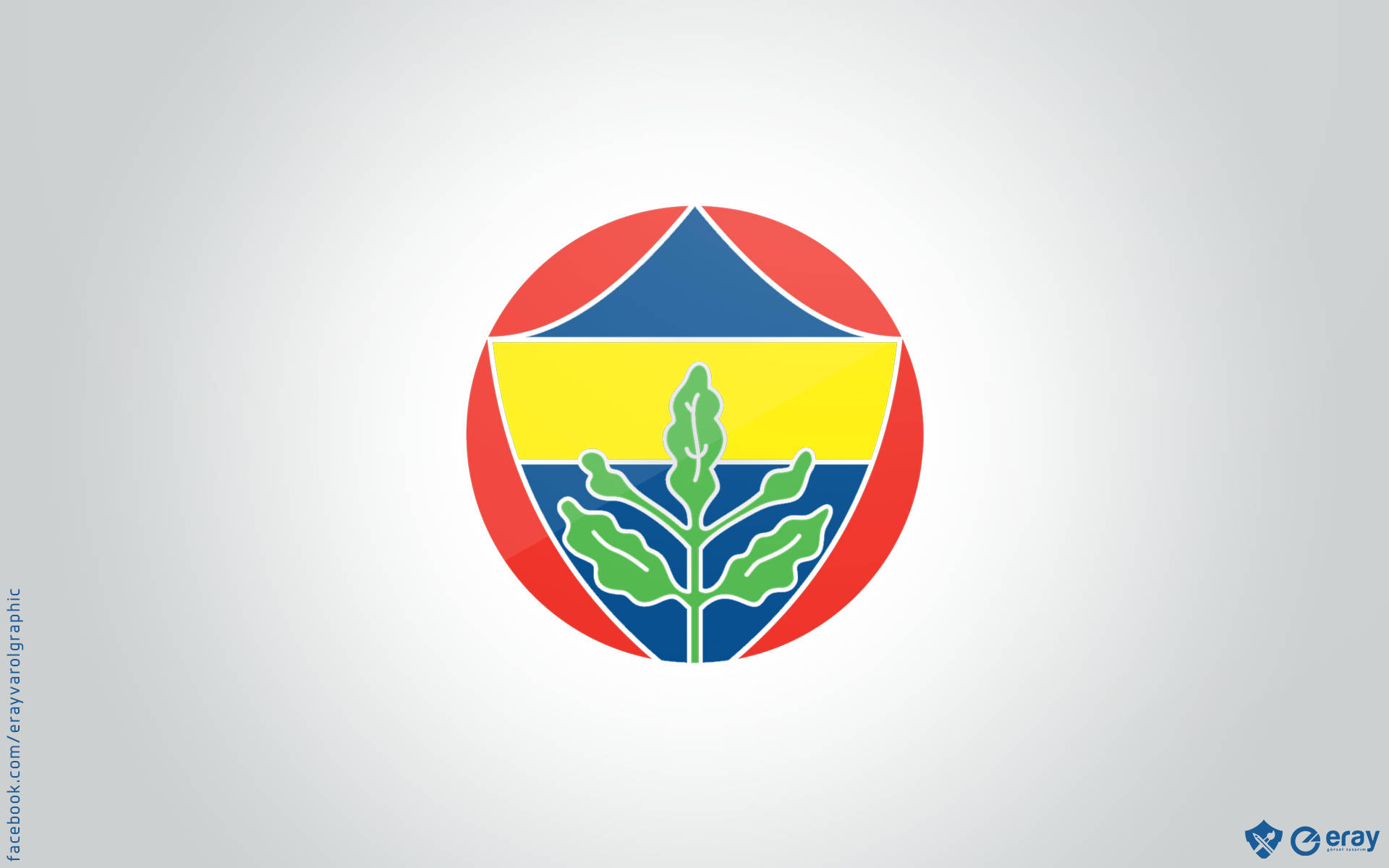Círculorojo Con El Logo De Fenerbahce. Fondo de pantalla