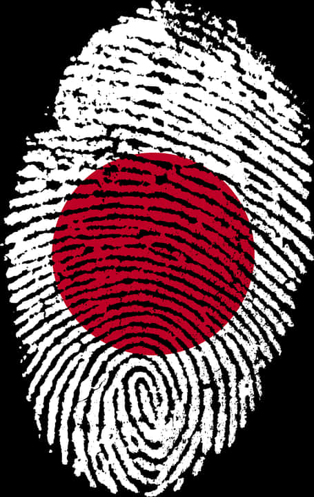 Red Circle Fingerprint Art PNG
