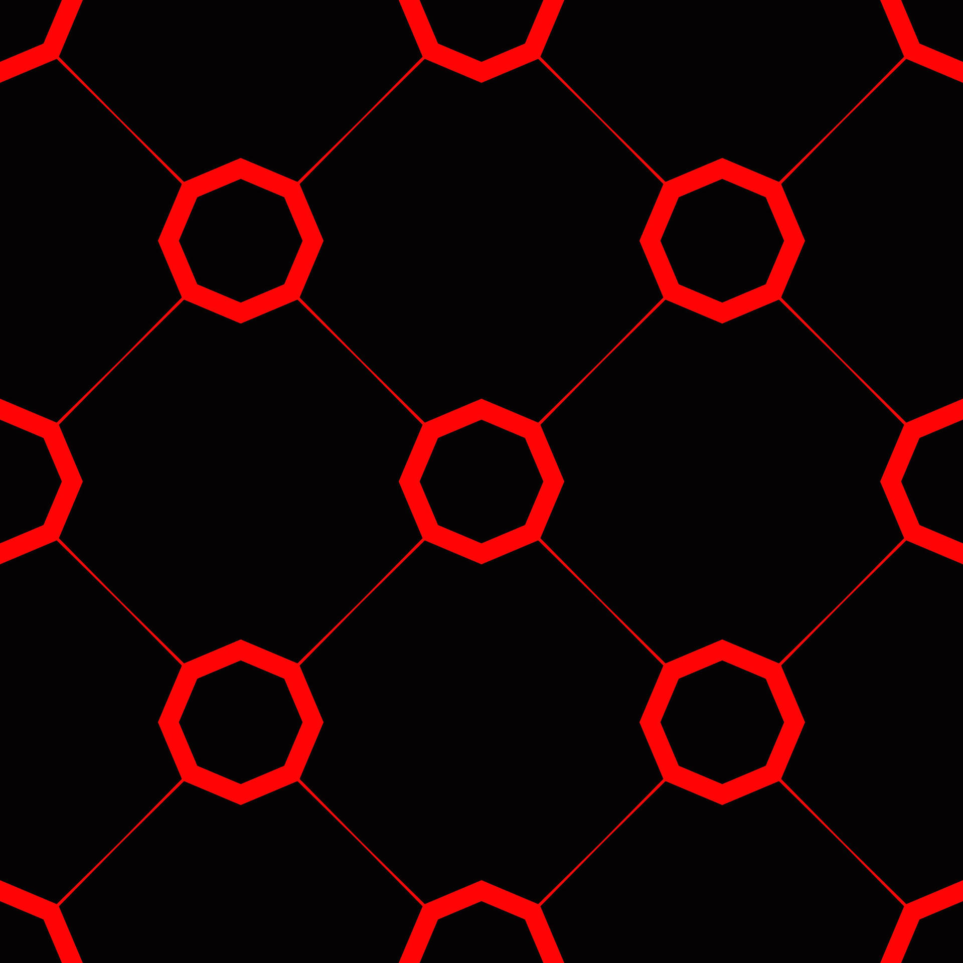 Red Circle Honeycomb Wallpaper