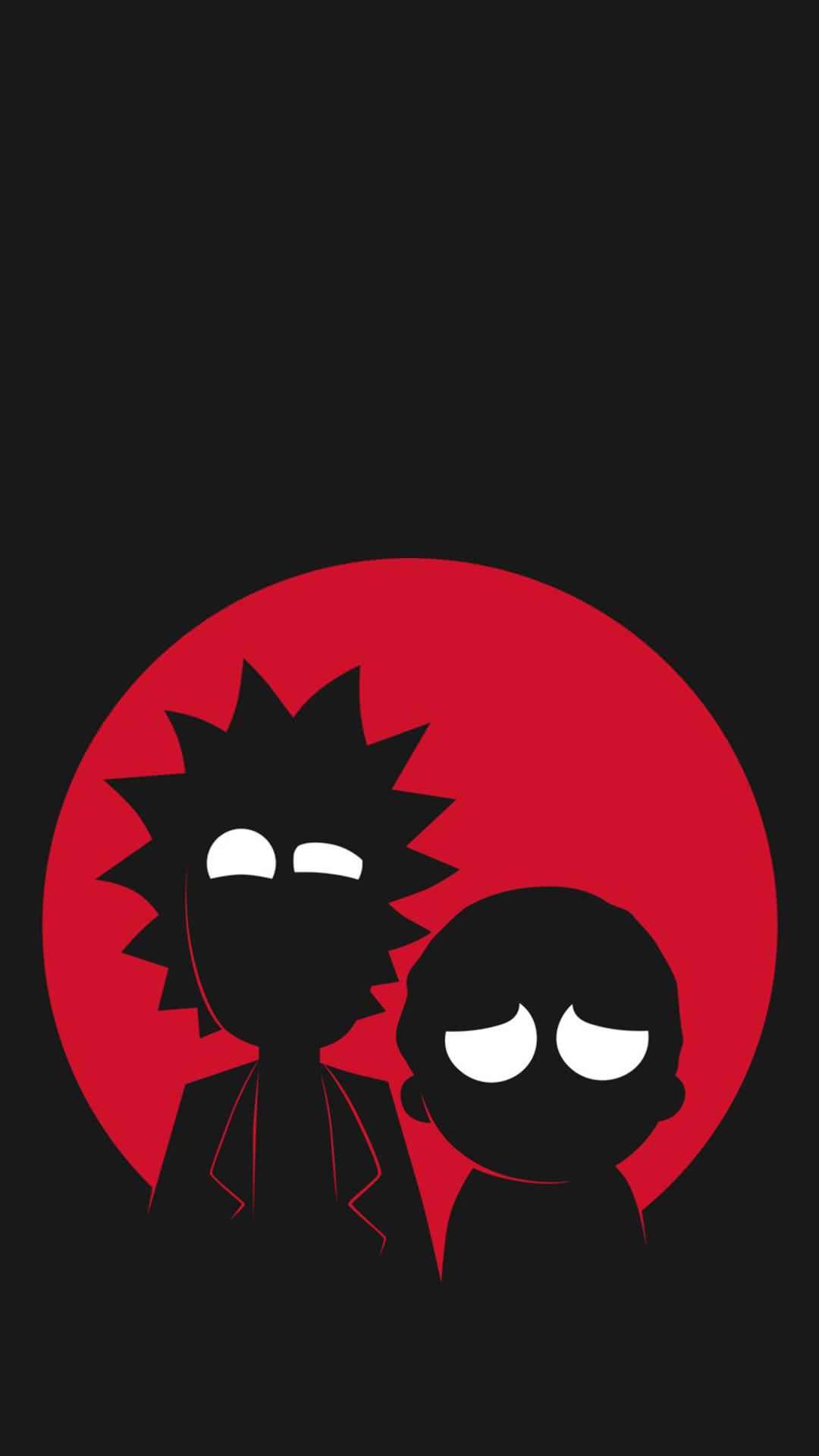 Red Circle Rick And Morty Iphone Wallpaper