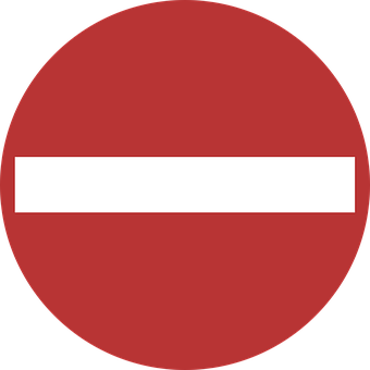 Red Circle White Horizontal Stripe PNG