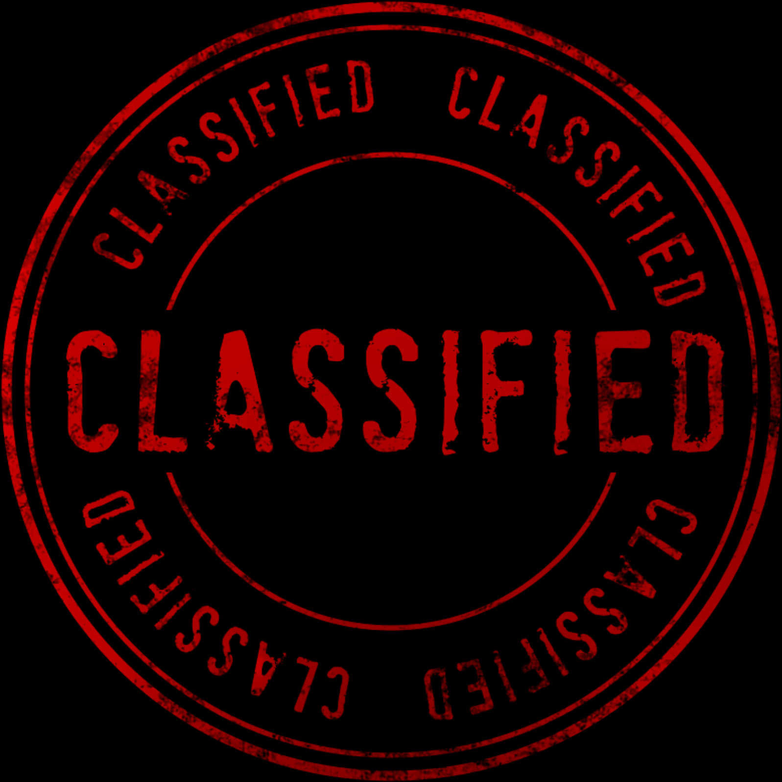 Red Classified Stamp PNG