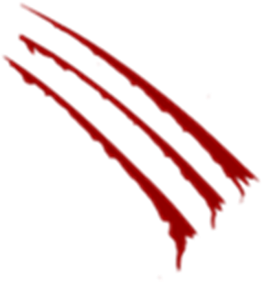 Red Claw Scratch Marks PNG