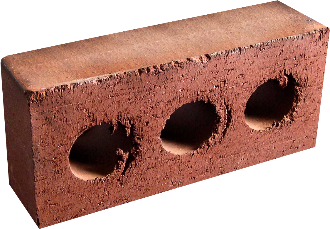 Red Clay Brickwith Holes PNG