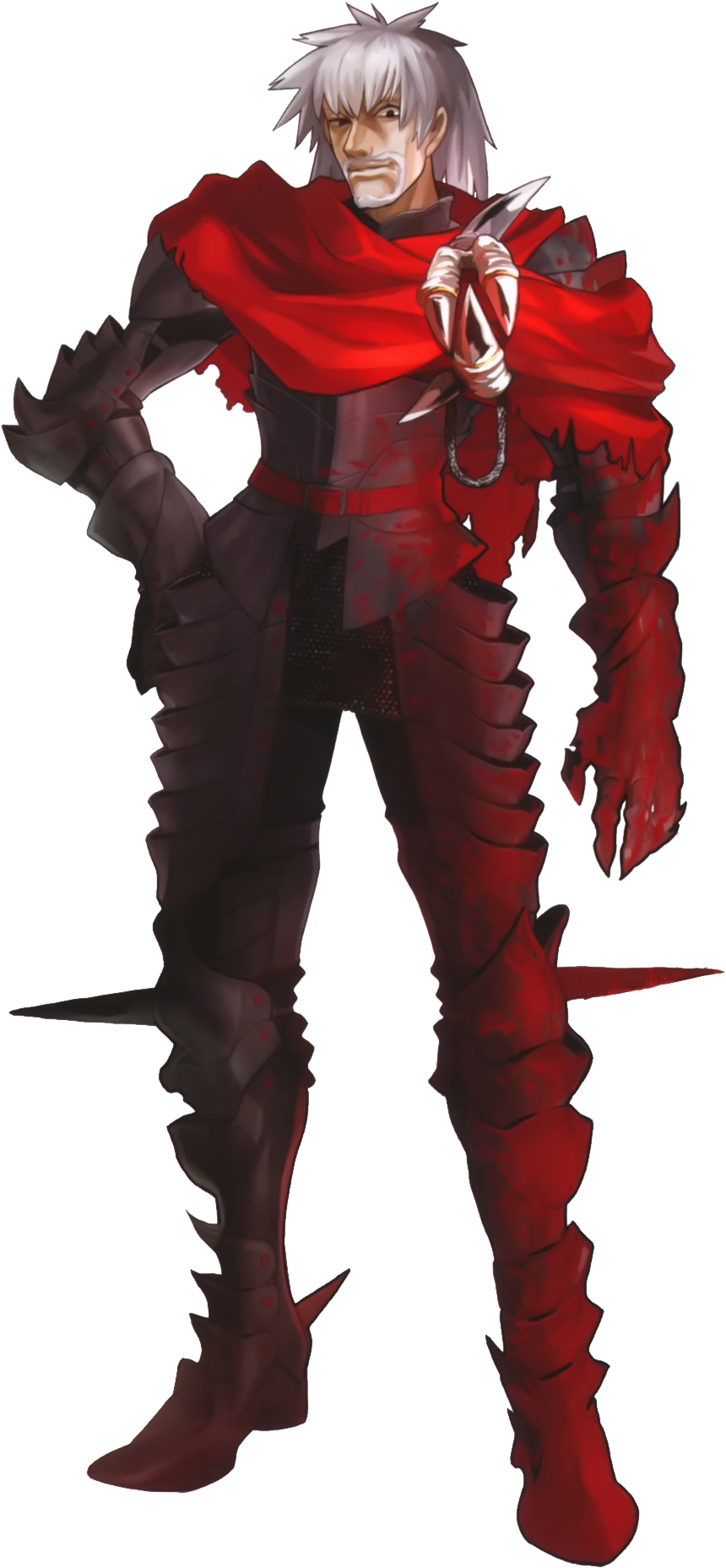 Red Cloaked Anime Warrior PNG
