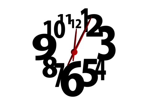 Red Clock Hands Black Background PNG