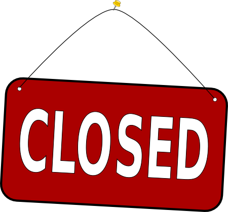 Red Closed Sign Hanging PNG