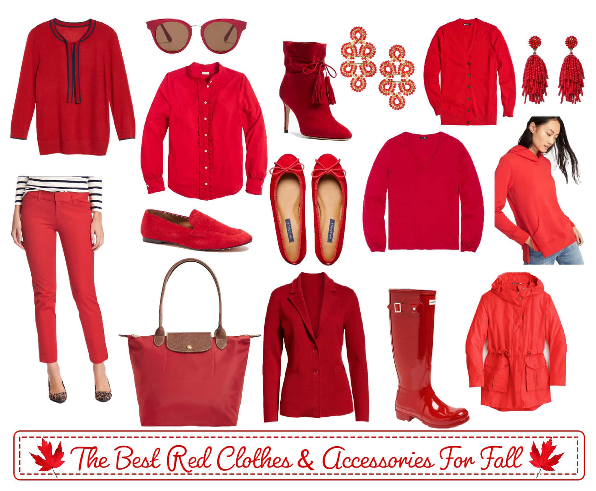 Caption: Stylish woman in vibrant red attire Wallpaper