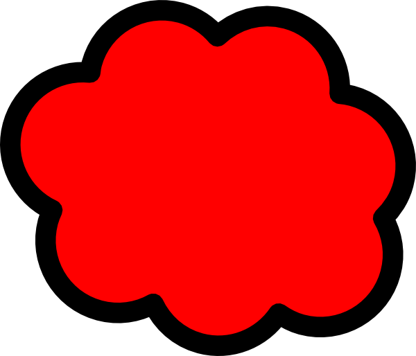 Red Cloud Vector Graphic PNG