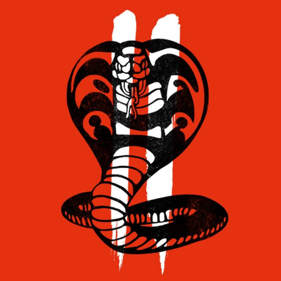 Logo Cobra Kai Dojo Rosso Sfondo