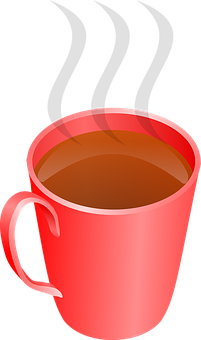 Red Coffee Cup Vector Illustration PNG