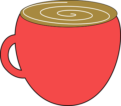 Red Coffee Mug Clipart PNG