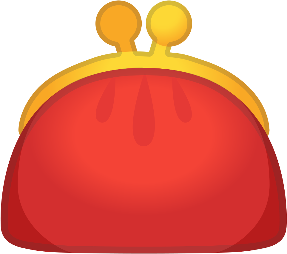 Red Coin Purse Clipart PNG