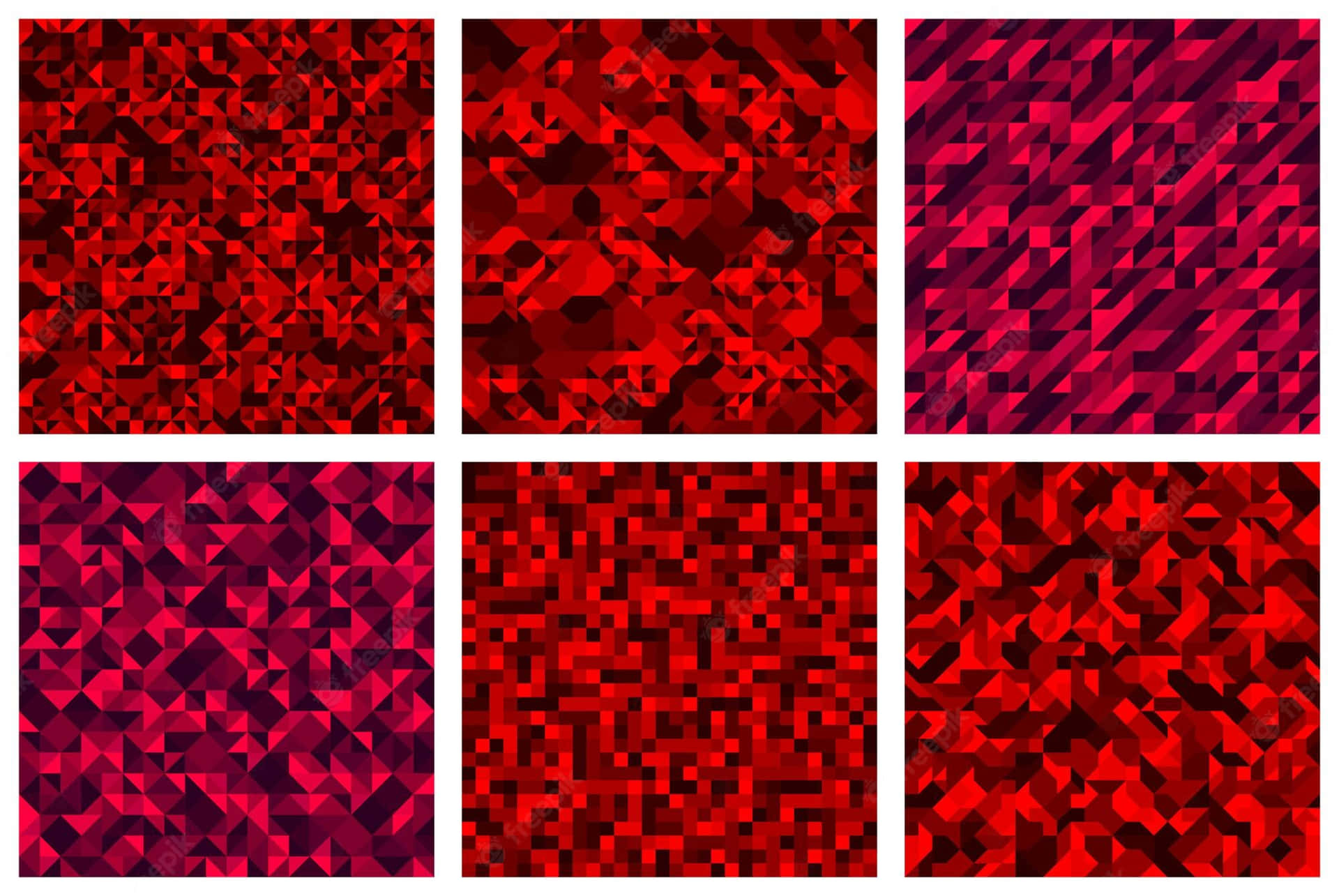 Red Collage Wallpaper- red blocks of artistic chaos Wallpaper