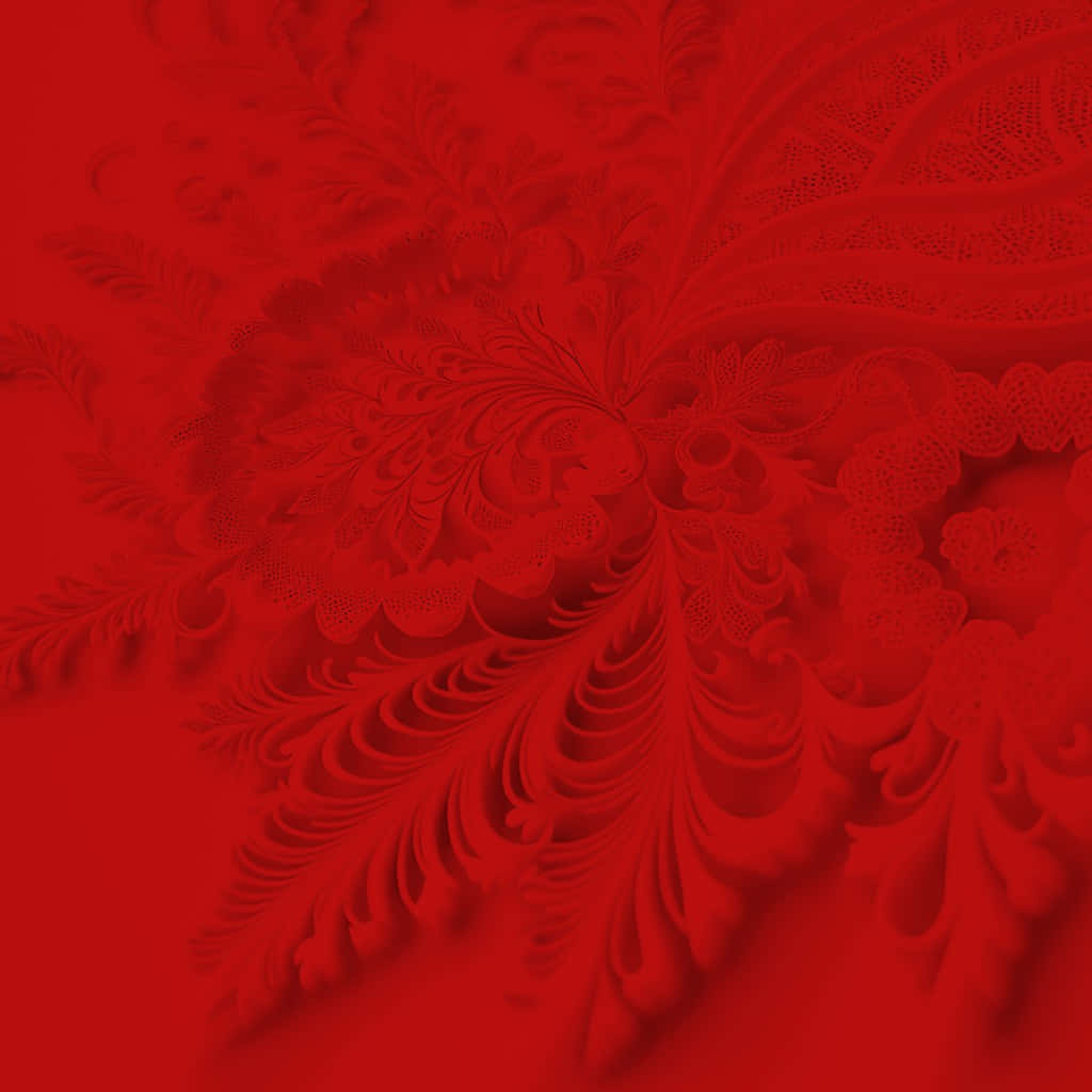 Imagende Patrón De Color Rojo Antiguo Y Floreado.