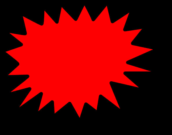 Red Comic Book Explosion Bubble PNG