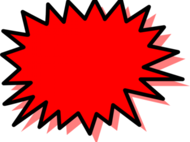 Red Comic Book Explosion Bubble PNG