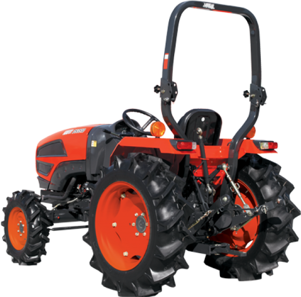 Red Compact Utility Tractor PNG