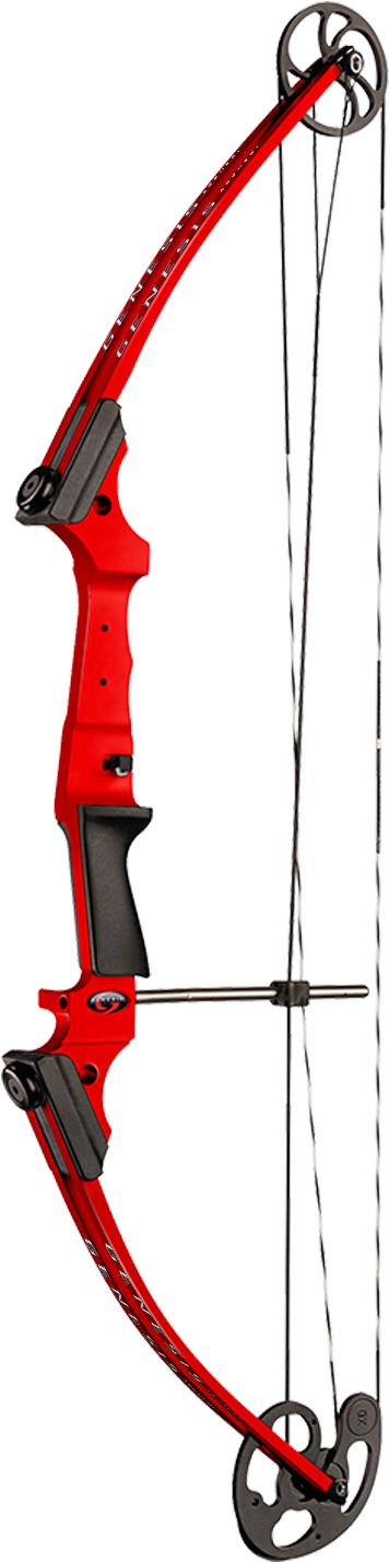 Red Compound Bow Side View PNG